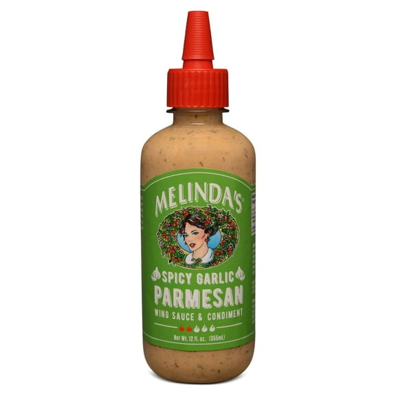 Melinda's Spicy Garlic Parmesan, Wing Sauce and Condiment, 12 oz