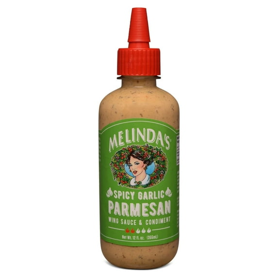 Melinda's Spicy Garlic Parmesan, Wing Sauce and Condiment, 12 oz
