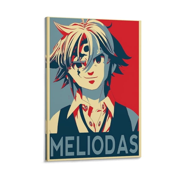 Meliodas Nanatzu No Taizai Poster Painting On Canvas Wall Art Poster Scroll Picture Print Living Room Walls Decor Home Posters 24x36inch(60x90cm)