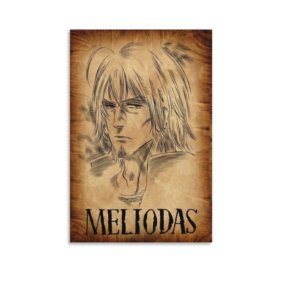 Meliodas Wanted Poster Canvas Wall Art Poster Decorative Bedroom Modern Home Print Picture Artworks Posters 12x18inch(30x45cm)