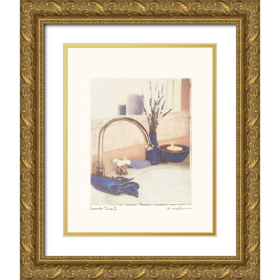 Melious, Amy 15x18 Gold Ornate Wood Framed with Double Matting Museum Art Print Titled - Lavender Time I