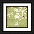thumbnail image 1 of Melious, Amy 26x26 Black Ornate Wood Framed with Double Matting Museum Art Print Titled - Song Birds I, 1 of 4