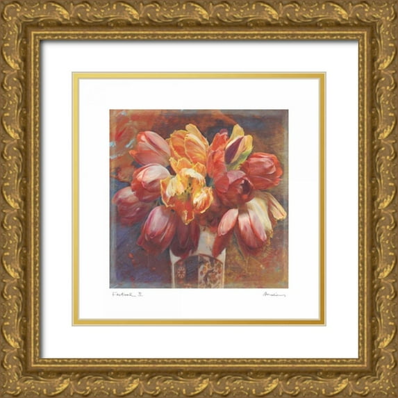 Melious, Amy 26x26 Gold Ornate Wood Framed with Double Matting Museum Art Print Titled - Festival II