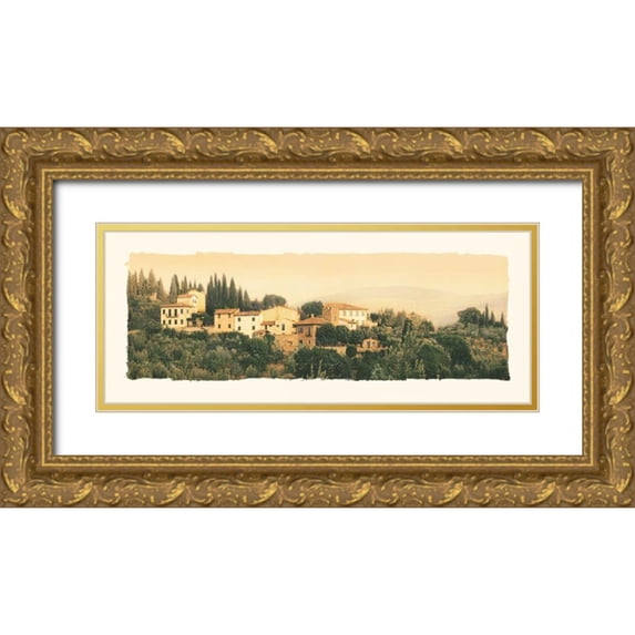 Melious, Amy 32x15 Gold Ornate Wood Framed with Double Matting Museum Art Print Titled - Bella Sera I