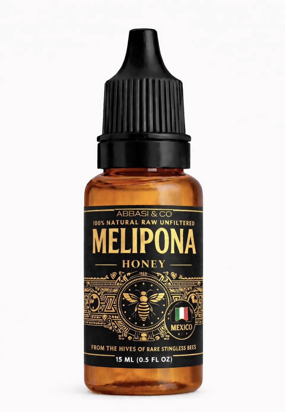 Melipona Honey | Stingless Bee Honey | Miel Melipona | Authentic | 100% Natural | Raw | Pure | Sweet & Tangy | JIMERITO | Yucatán | IMPORTED FROM MEXICO Premium Grade (15ML)