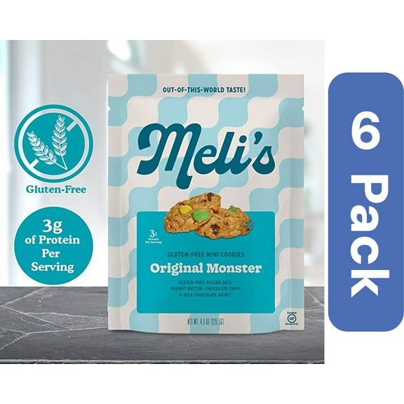 Melis Cookies Mini Original Monster 4.5 oz (Pack Of 6)
