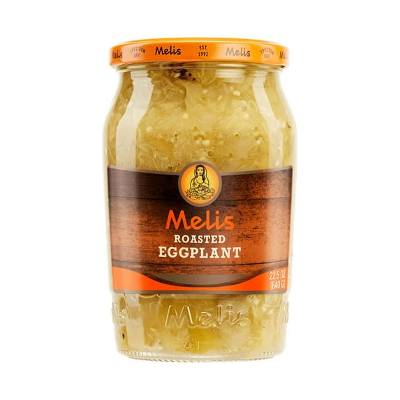 Melis World Roasted Eggplant, 24 oz Glass Jar, 1 Count