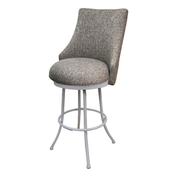 Melisima Counter 26" Metal Bar Stool - Majave Grey - White