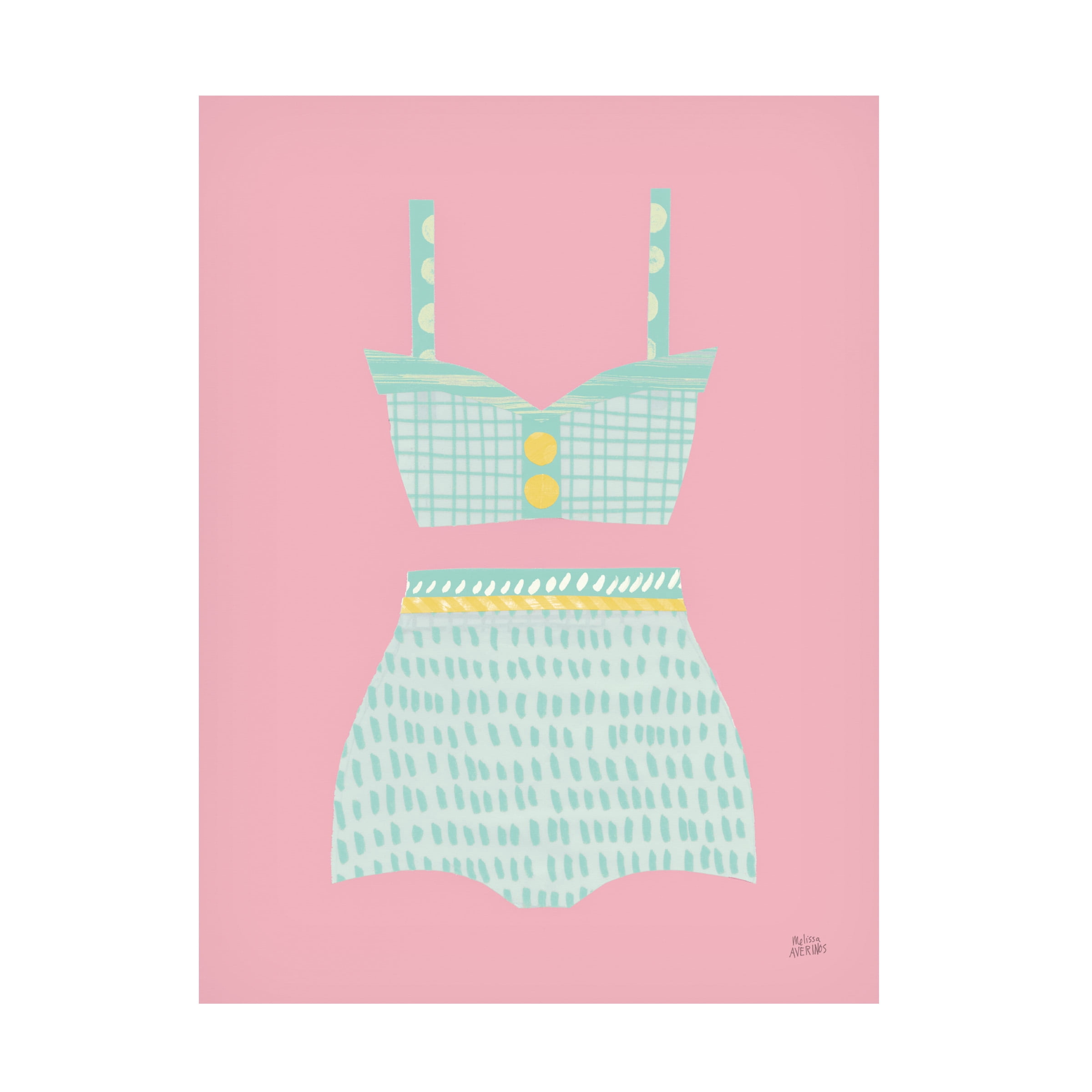 Melissa Averinos 'Bathing Beauties IV Pastel' Canvas Art