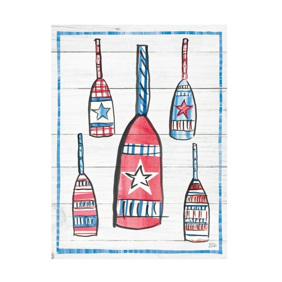 Melissa Averinos 'Coastal Americana III Shiplap' Canvas Art