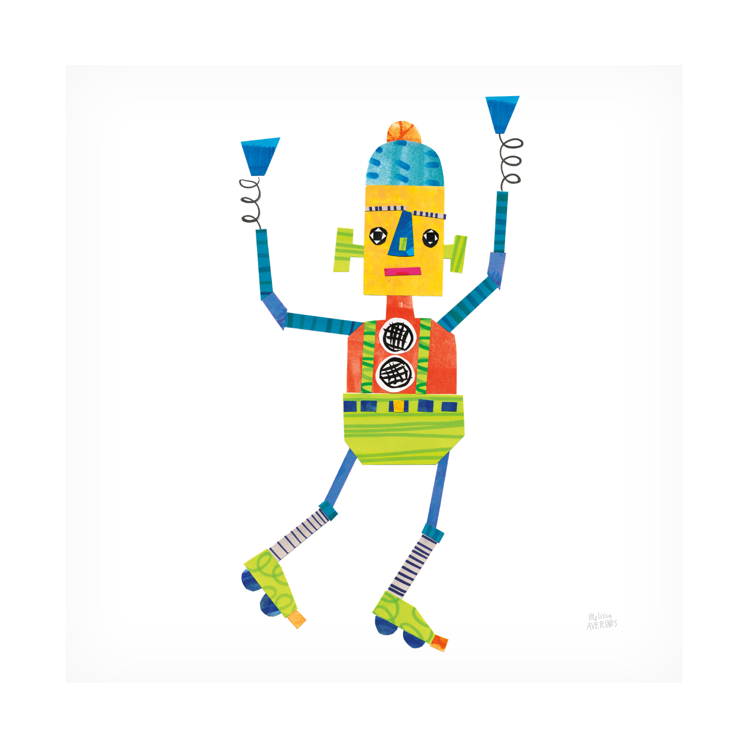 Melissa Averinos 'Robot Party I' Canvas Art