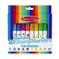 thumbnail image 1 of Melissa & Doug 10 Washable Stamp Markers – Fun Designs, 1 of 1