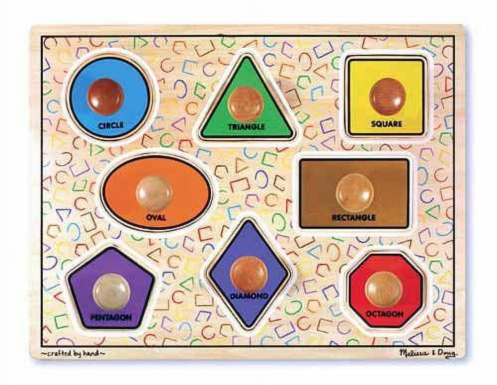 Melissa & Doug - 13390 | Jumbo Knob Puzzle: Geometric Shapes