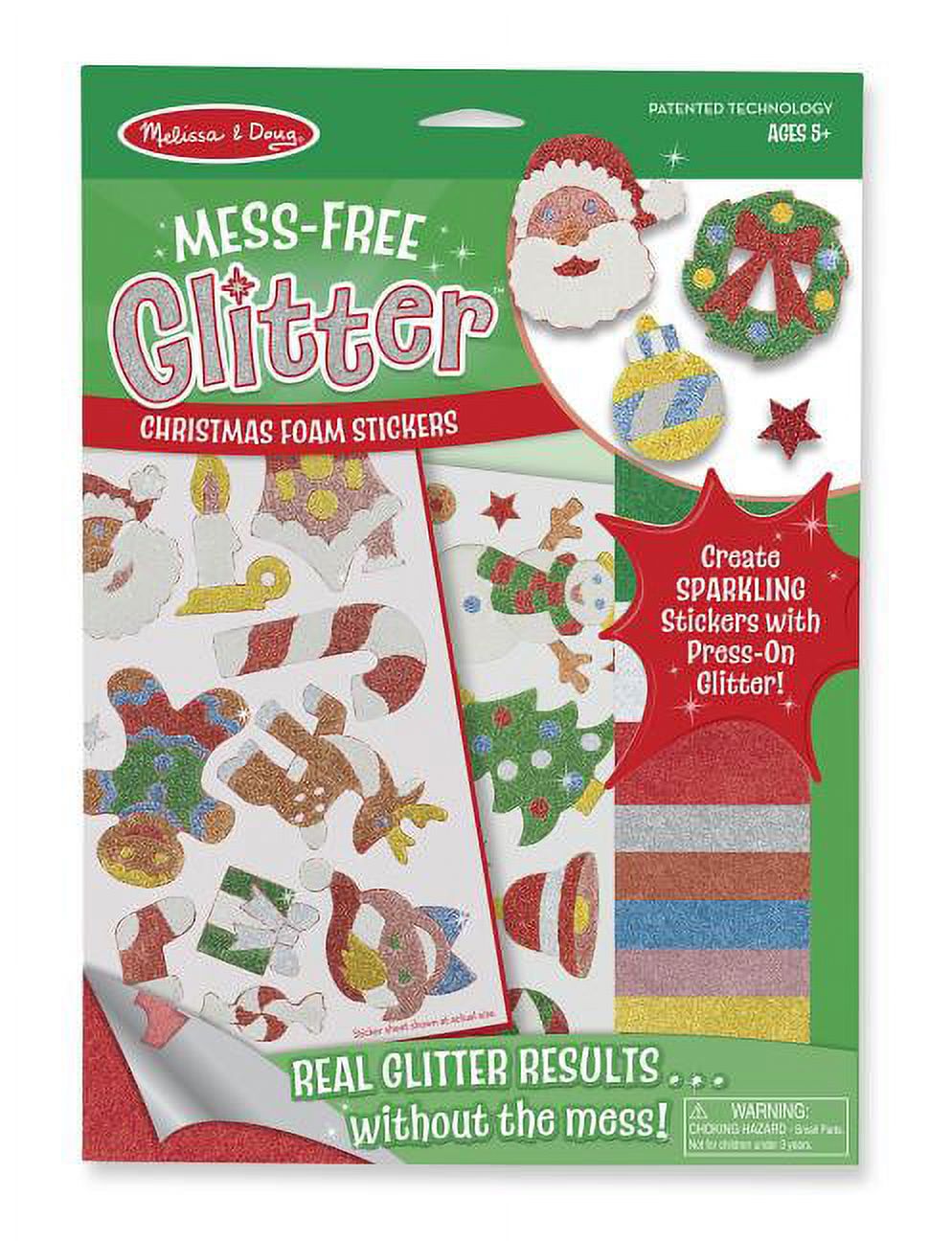 Melissa & Doug 30002 Mess Free Glitter - Christmas Stickers - image 1 of 2