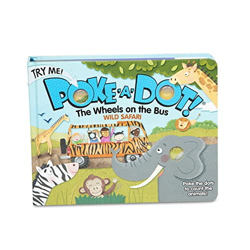 Pre-Owned Melissa & Doug 31348 Poke-A-Dot - The Wheels on the Bus Wild Safari Toddler Toy, 1 EA Paperback