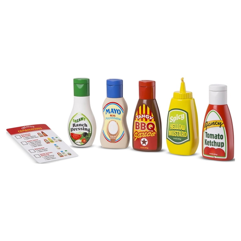 Melissa & Doug Pretend Play Favorite Condiments Set, Five-Piece