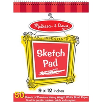 Melissa & Doug 50-Page Spiral-Bound Sketch Pad, 9"x12"