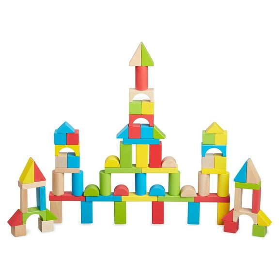 Melissa & Doug 75 Multi-Colored Wooden Blocks