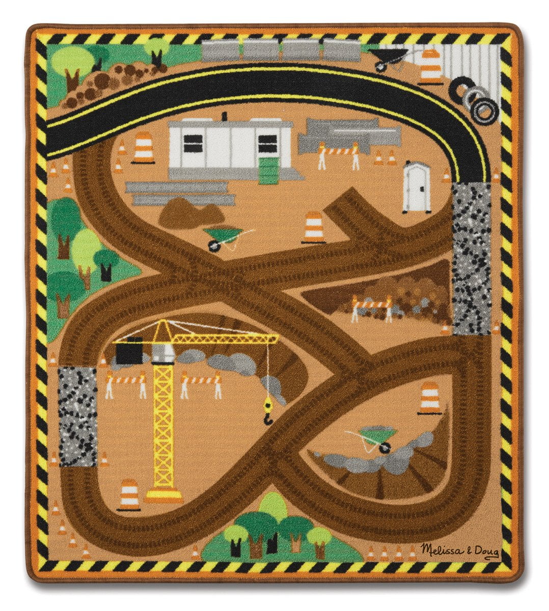 Melissa & Doug - 9407 | Construction Truck Rug - Walmart.com