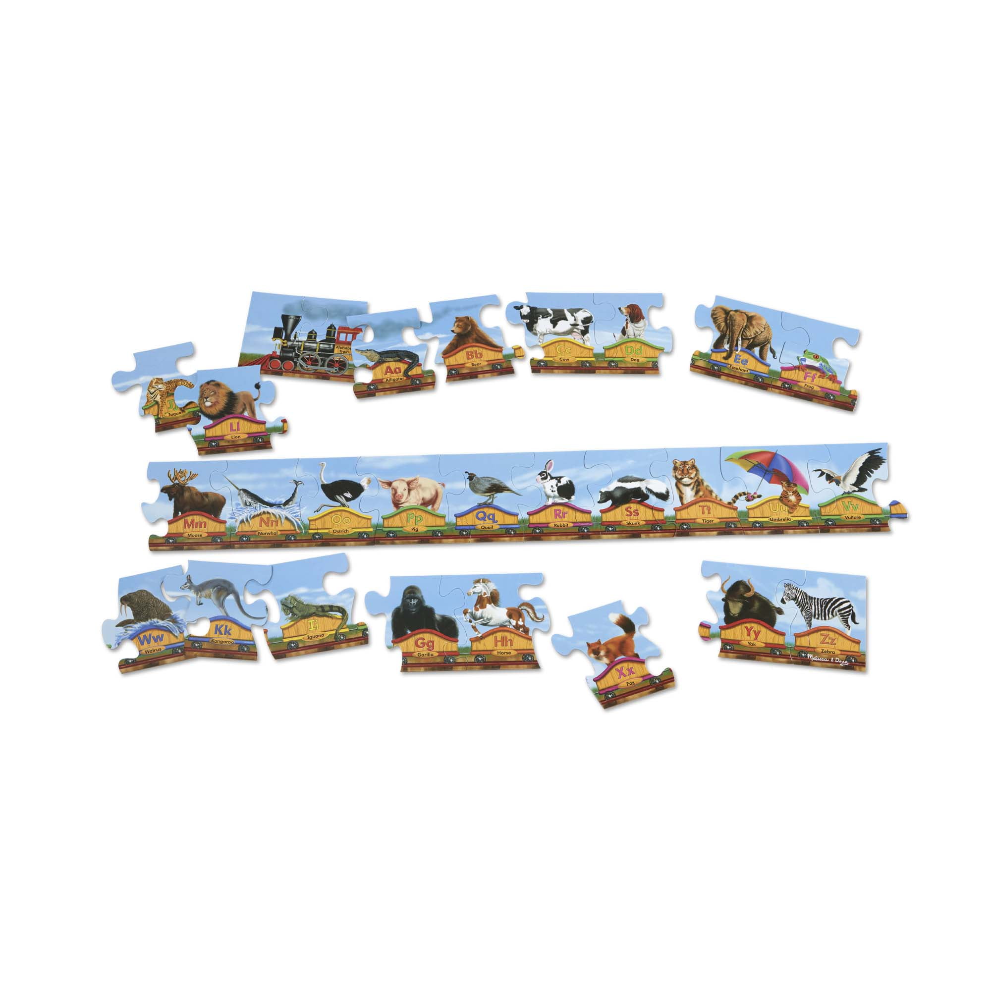 Melissa & Doug Alphabet Train Jumbo Jigsaw Floor Puzzle Letters and