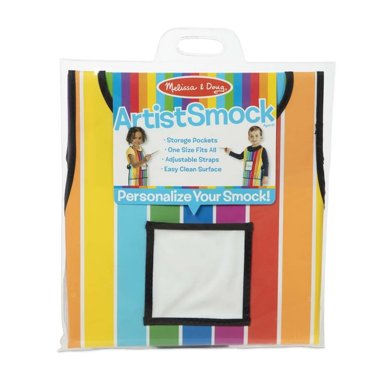 Kraft Artist Smock, Fits Kids Ages 3-8, Vinyl, One Size Fits All, Bright Colors Kraft Artist Smock, Fits Kids Ages 3-8, Vinyl, One Size Fits All, Bright Colors