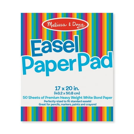 Melissa & Doug Art Essentials Easel Pad (17 x 20 inches) With 50 Sheets of White Bond Paper - FSC Certified
