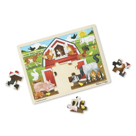 Melissa & Doug Barnyard Wooden Jigsaw Puzzle (24 pcs)