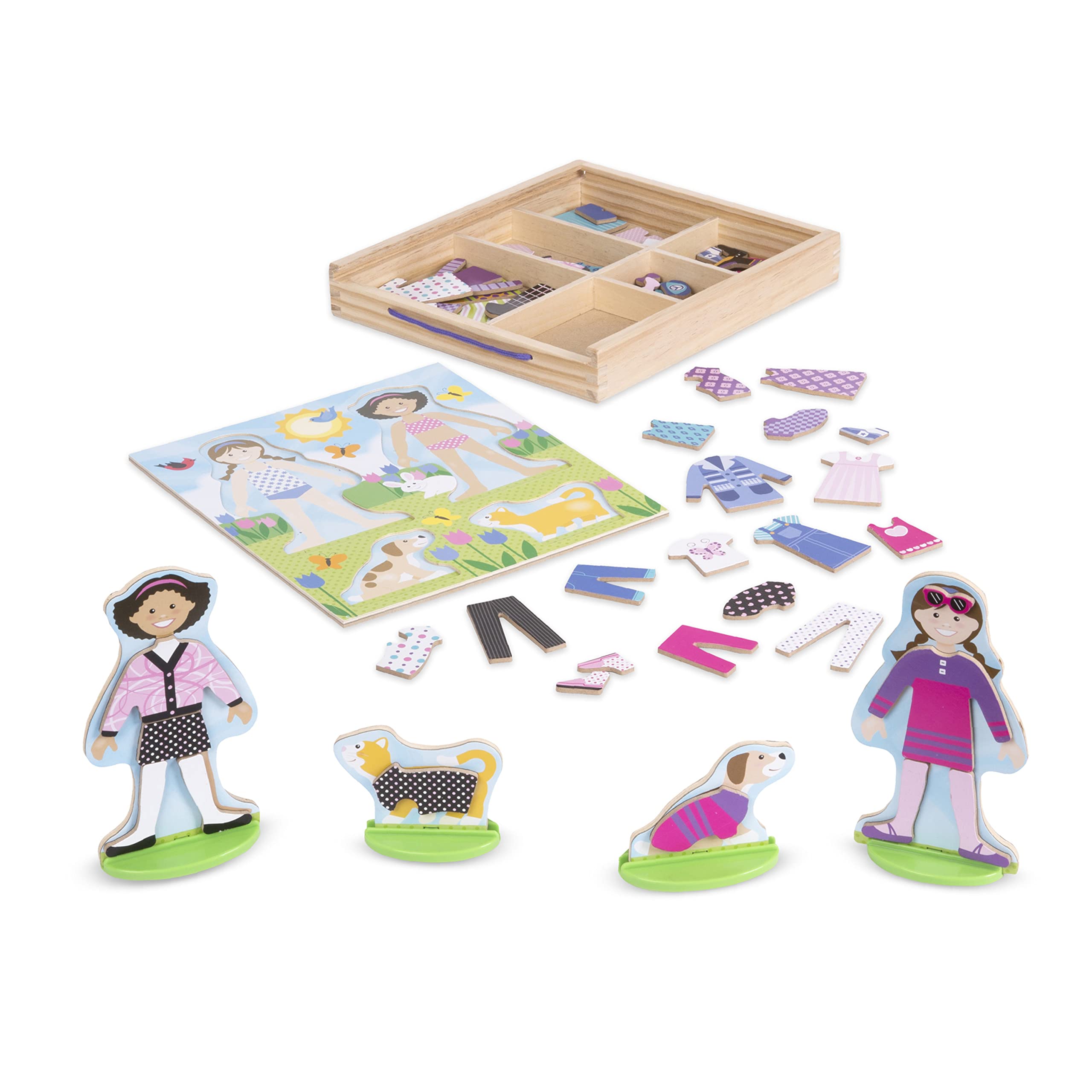 Melissa & Doug Occupations Magnetic Dress-Up Wooden Pretend Play Set (74 Pcs