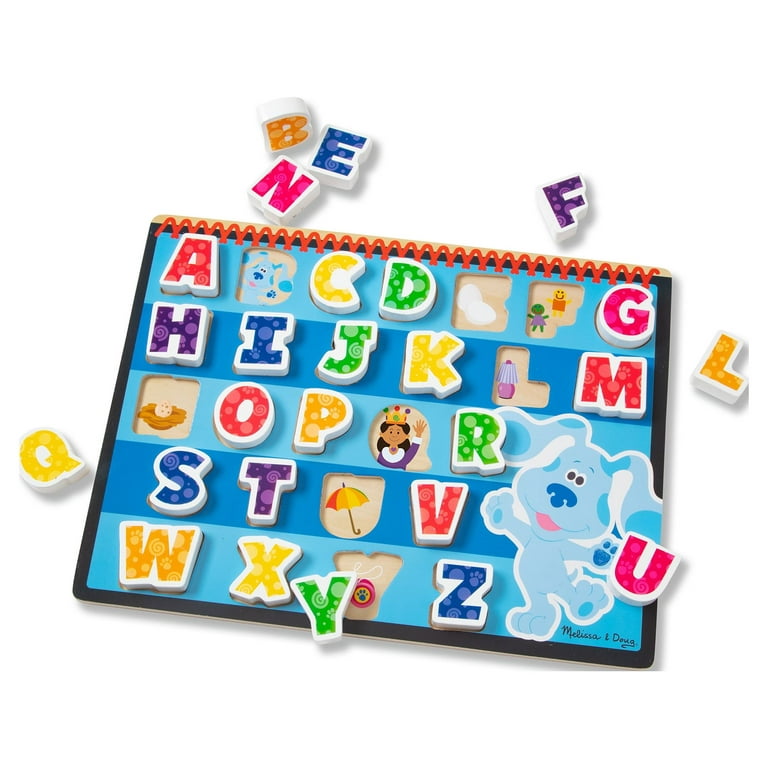 Melissa & Doug Blue's Clues & You! Wooden Chunky Puzzle - Alphabet
