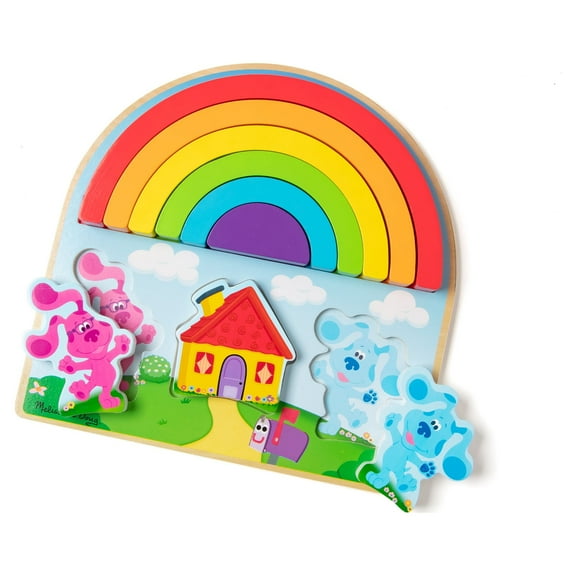 Melissa & Doug Blue's Clues & You! Wooden Rainbow Stacking Puzzle (9 Pieces)