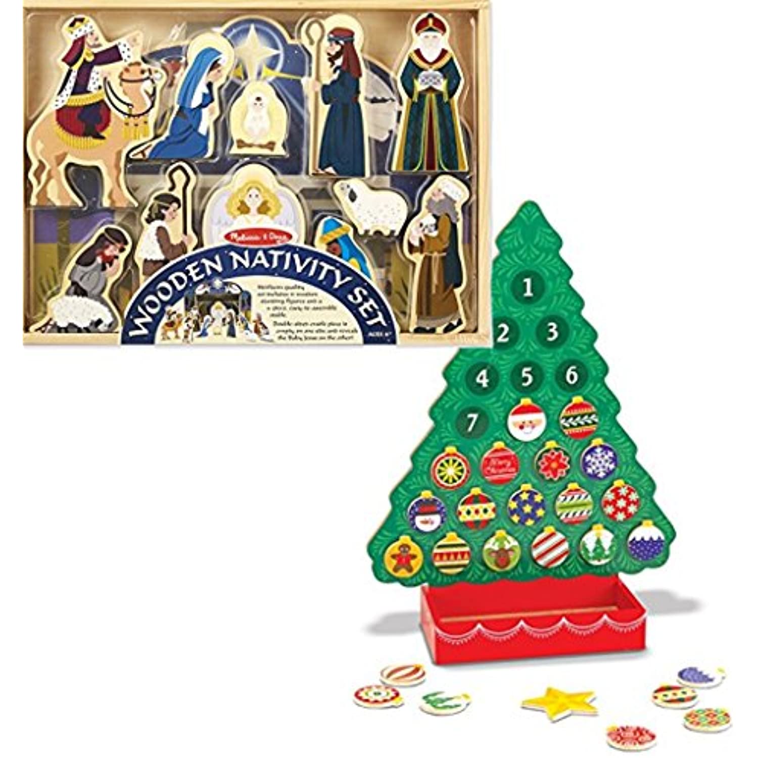 Calendario Dell'Avvento In Legno Melissa & Doug: Un Classico Per Aspettare Il Natale Con Stile. Include Ciondoli Colorati! - 4