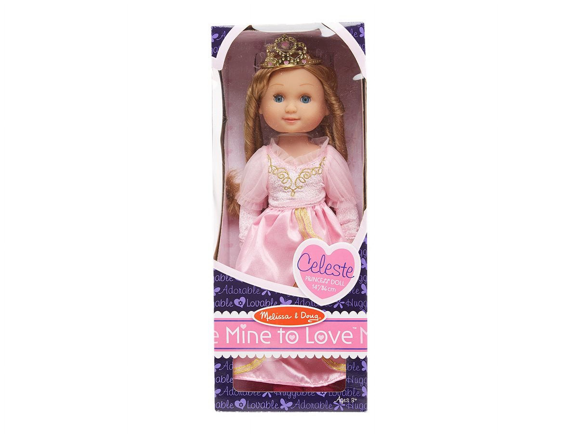 Melissa & Doug Celeste 14-Inch Poseable Princess Doll With Pink Gown and Tiara - image 1 of 2