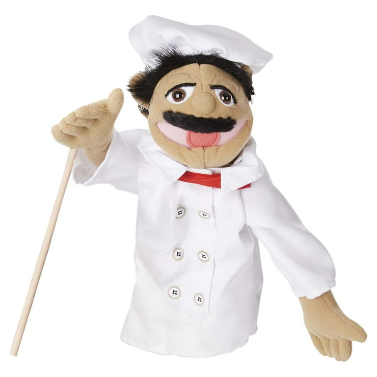 Melissa & Doug Chef Puppet (Al Dente) with Detachable Wooden Rod - Pretend  Play Chef Puppet Chef Pepe