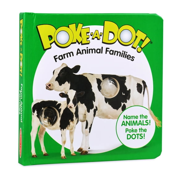 Melissa & Doug Childrens Book Poke-a-Dot: Farm Animals Families (Board Book with Buttons to Pop)
