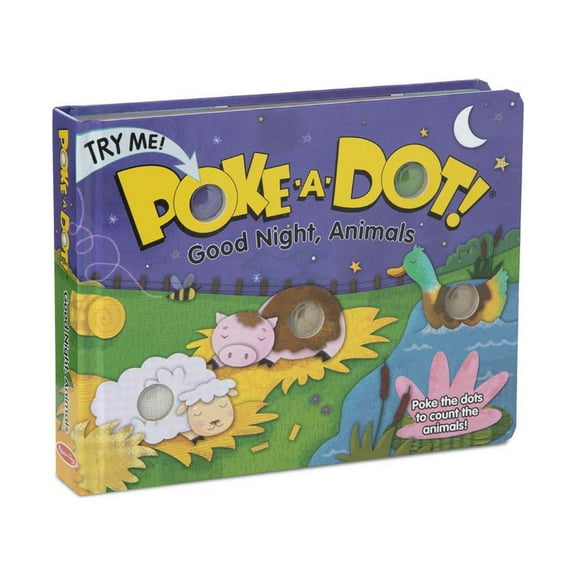 Melissa & Doug Children's Book - Poke-a-Dot: Goodnight, Animals (Board Book with Buttons to Pop)