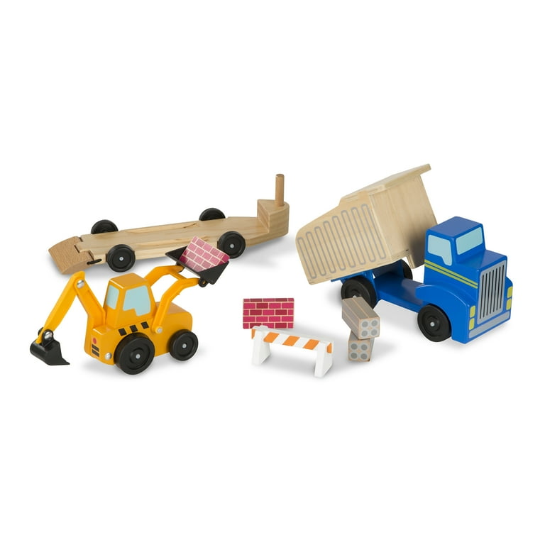 Melissa and doug sales stacking construction vehicles