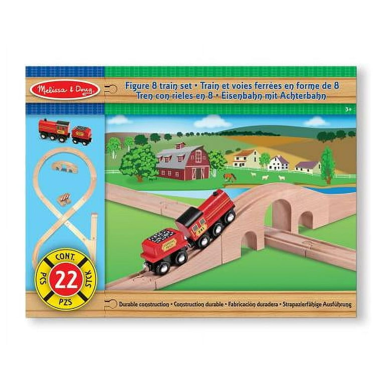Melissa & doug wooden train set sales