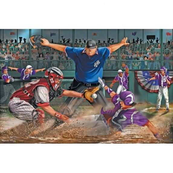 Melissa & Doug Close Call! Baseball Floor Puzzle, 48 Pieces