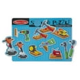 thumbnail image 1 of Melissa & Doug Construction Tools Sound Puzzle - Wooden Peg Puzzle (8 pcs), 1 of 2