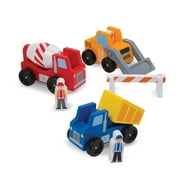 Melissa & Doug Construction Vehicle Wooden Play Set 8 pcs