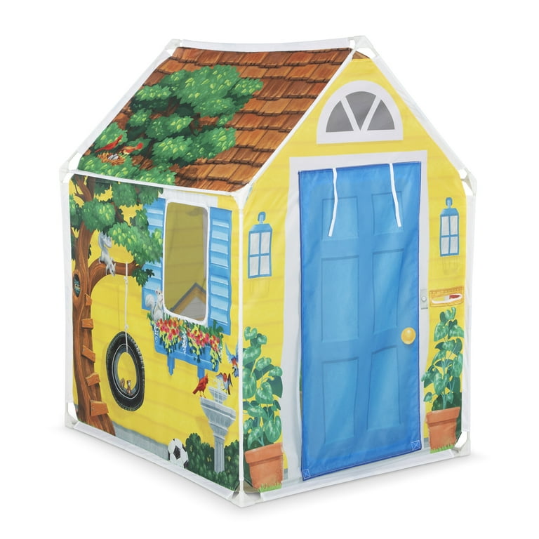 Melissa Doug Cozy Cottage Fabric Play Tent and Storage Tote