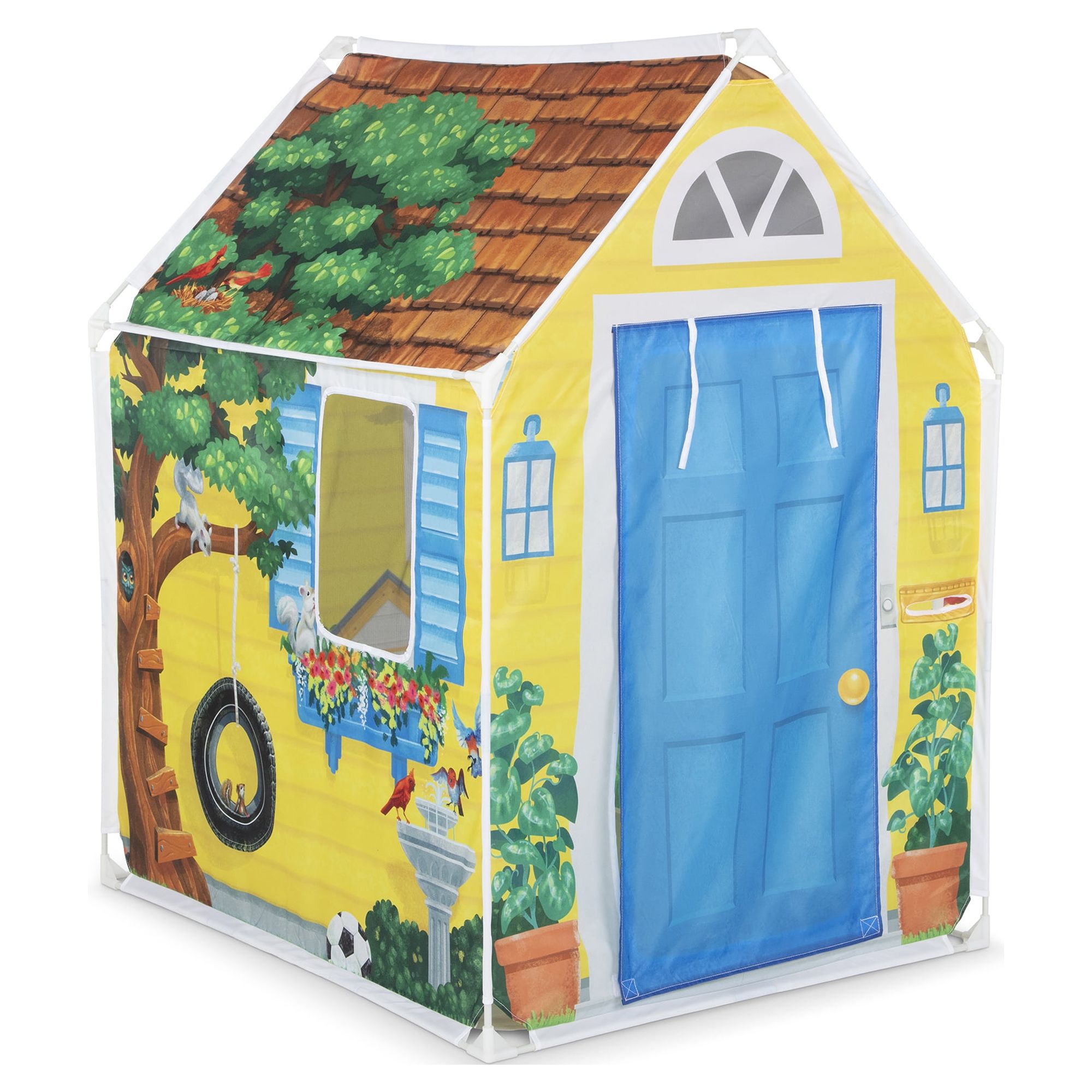 Melissa & Doug Cozy Cottage Fabric Play Tent and Storage Tote - image 1 of 9