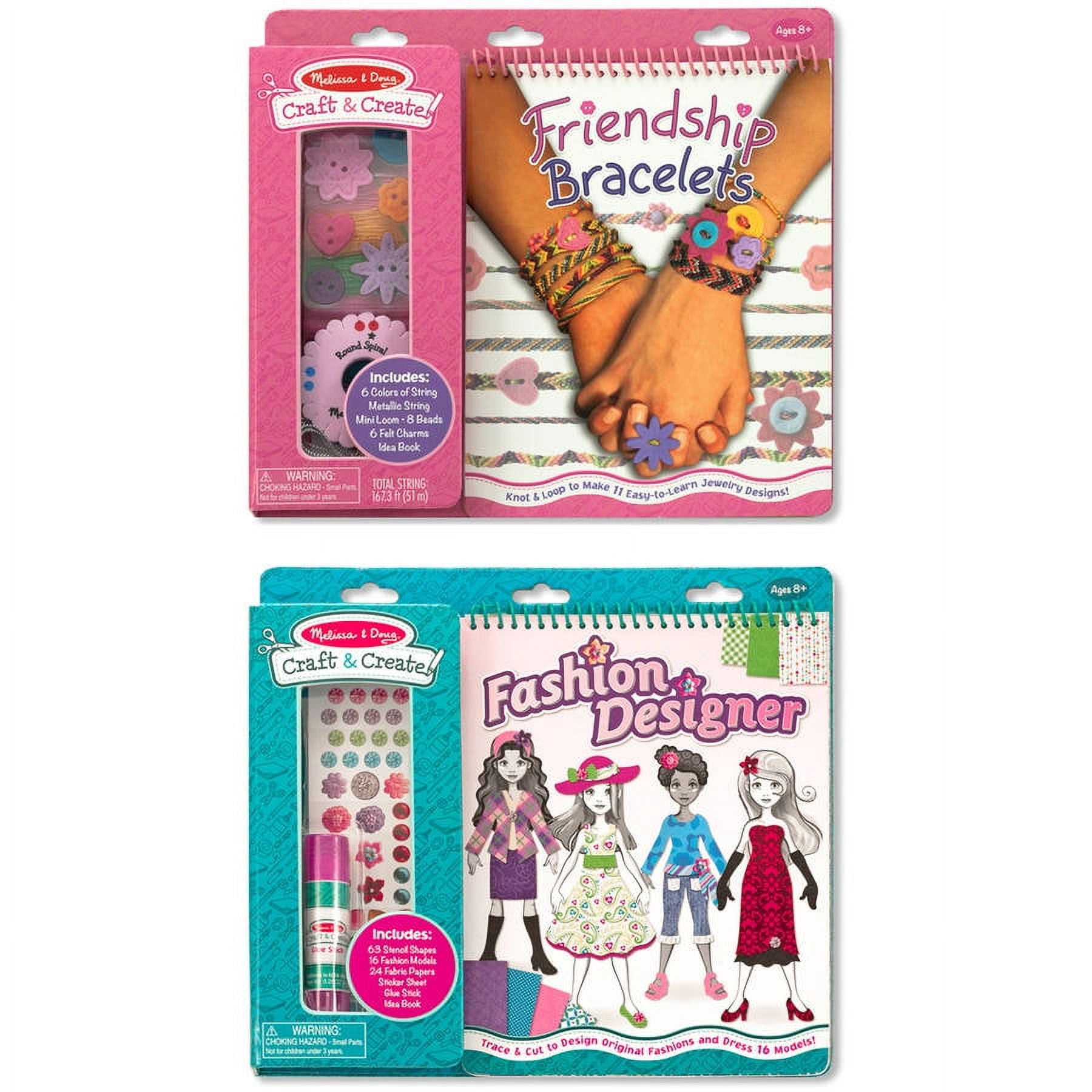 Melissa and Doug Craft and Create Friendship Bracelets Book and Craft Kit  NEW