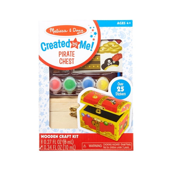 Melissa & Doug Created by Me! Decorate Your Own Wooden Pirate Chest Craft Kit