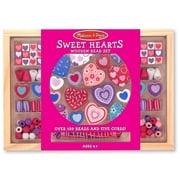 Melissa & Doug Created by Me! Heart Beads Wooden Bead Kit, 120+ Beads and 5 Cords for Jewelry-Making