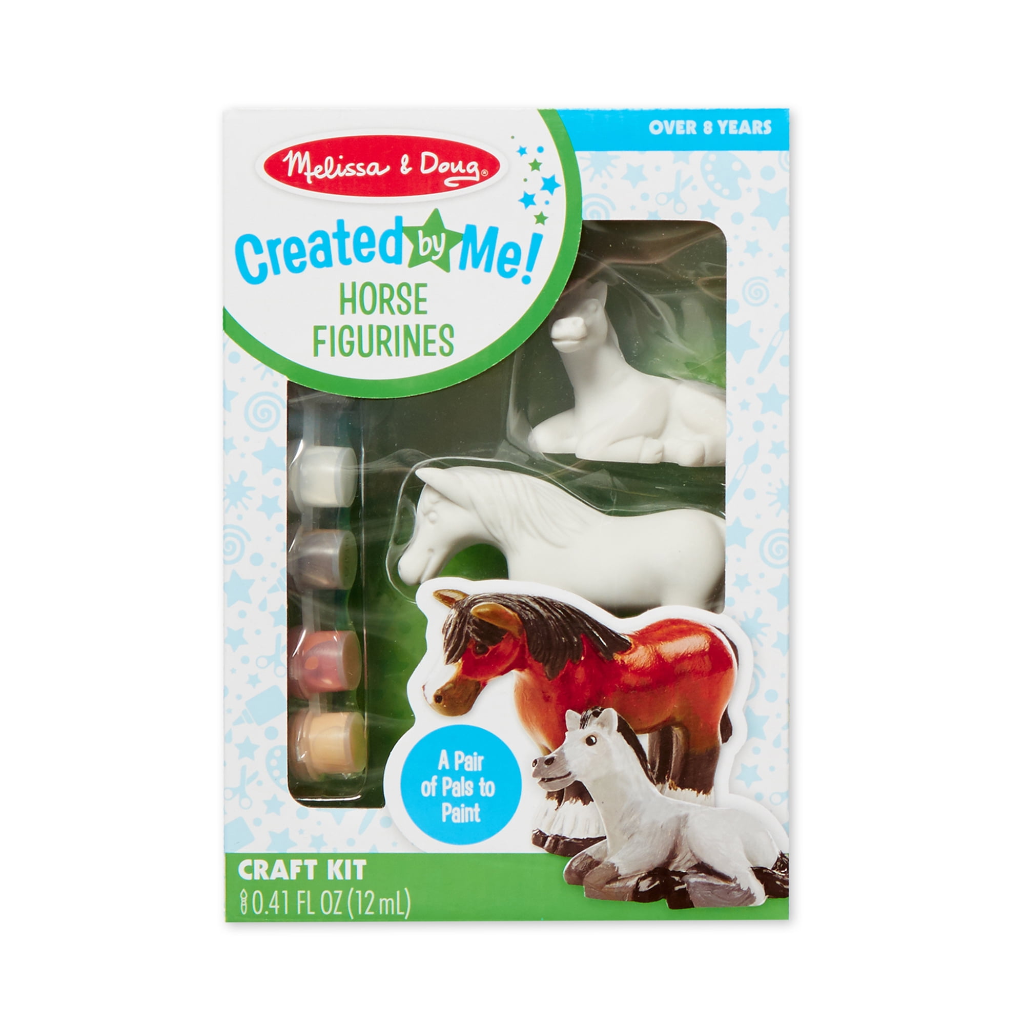 Melissa & Doug Created by Me! Pet Figurines Craft Kit (Resin Dog and Cat, 6  Paints, Paintbrush)