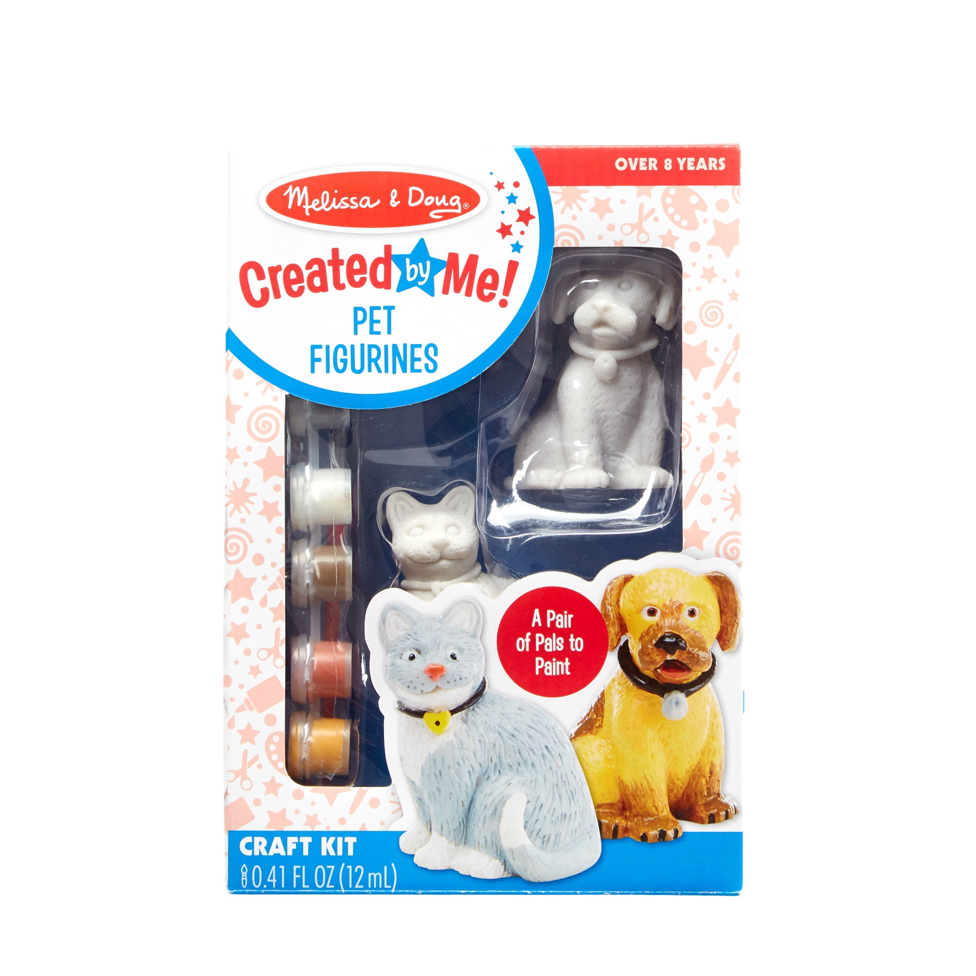 Life-Size Resin Dog and Cat Figurines Craft Kit with Acrylic Paints
