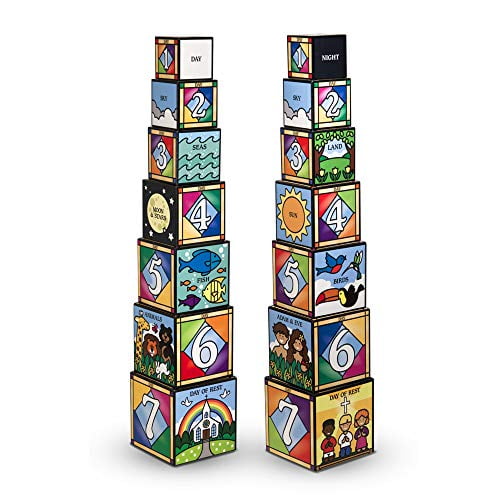 Melissa & Doug Days of Creation Stacking and Nesting Blocks With