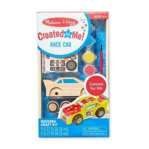 Melissa & Doug Decorate-Your-Own Wooden Race Car Craft Kit