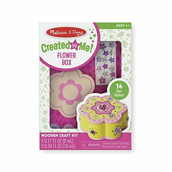 Melissa & Doug Decorate-Your-Own Wooden flower Box Craft Kit